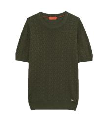 Gianni Lupo T-shirt GL35330 IN MAGLIA PATTERN RILIEVO Verde