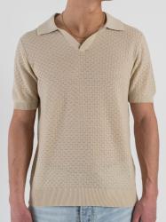 Over D Polo OC1S2S6M39 TRAFORATA COLLO DERBY beige