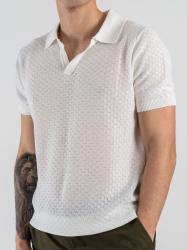 Over D Polo OC1S2S6M39 TRAFORATA COLLO DERBY Bianco