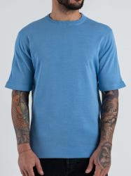 Over D T-shirt OC1S2S6M11 M/M DRITTA REGULAR Azzurro