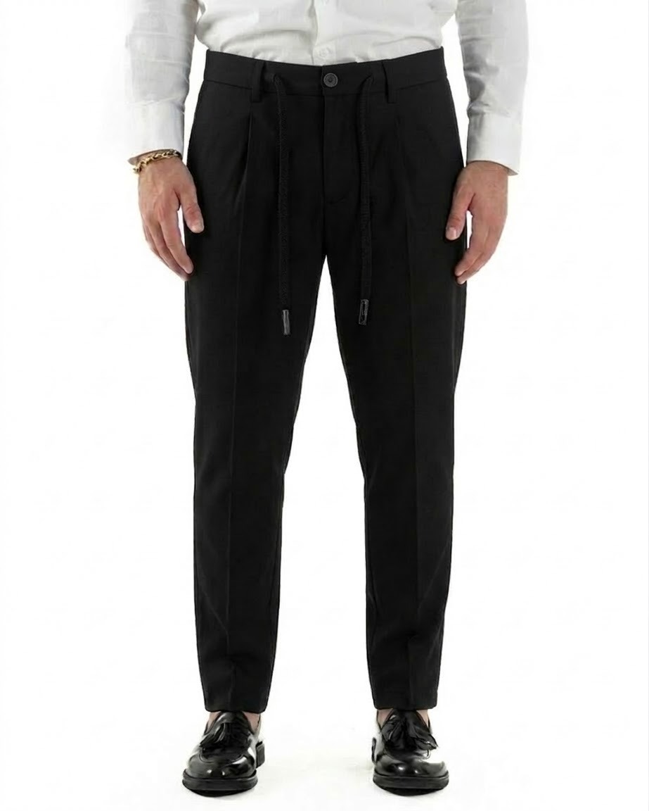 Over D Pantaloni OE1S2S6P45 PANTAMOLLA CAPRI SLIM Nero