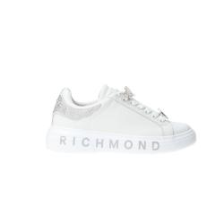 Richmond Sneakers Action leather mutistrass Argento