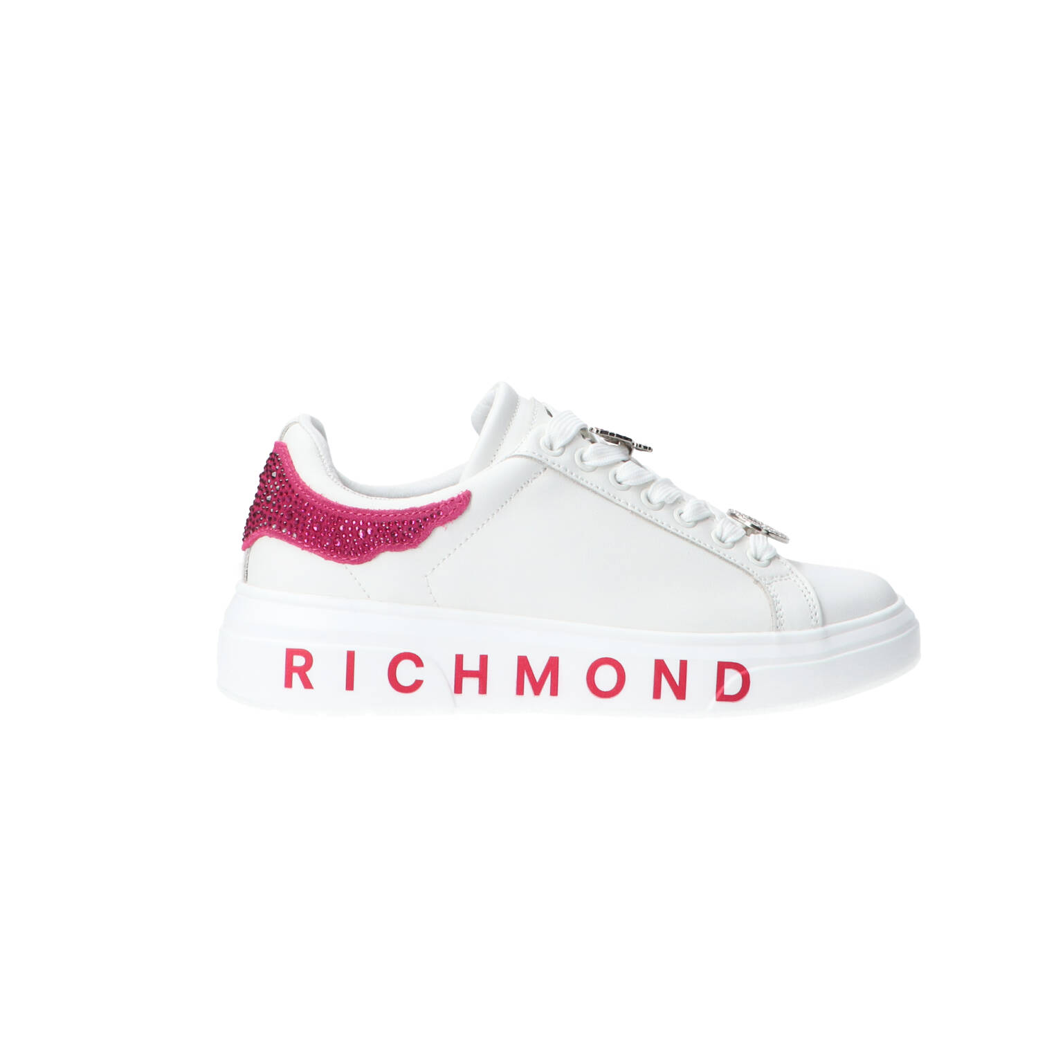Richmond Sneakers Action leather mutistrass Rosa