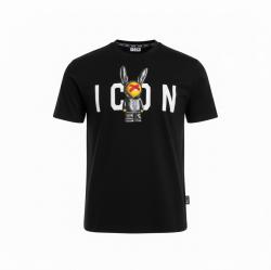 Icon T-shirt IUT026 STAMPA PUPAZZO Nero