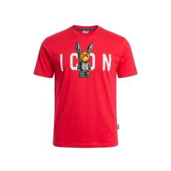Icon T-shirt IUT026 STAMPA PUPAZZO Rosso