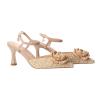 Gold&gold Decolletes GP991 FLEUR CINTURINO  Beige - Foto 2