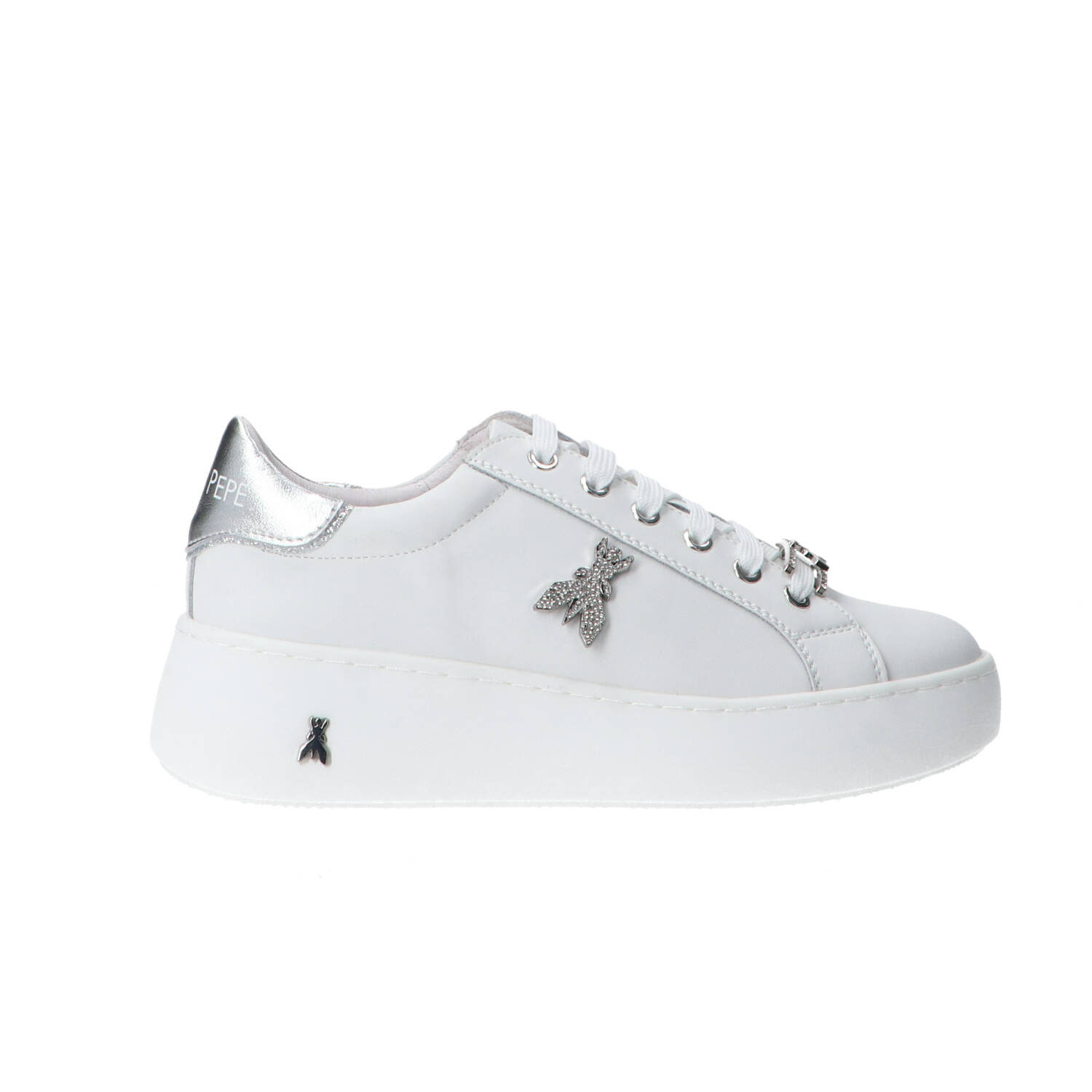 Patrizia Pepe Girl Sneakers PPJ350 VITELLO APE Argento
