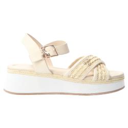 Patrizia Pepe Girl Sandali PPJ392 ECOVITELLO RAFIA BEIGE