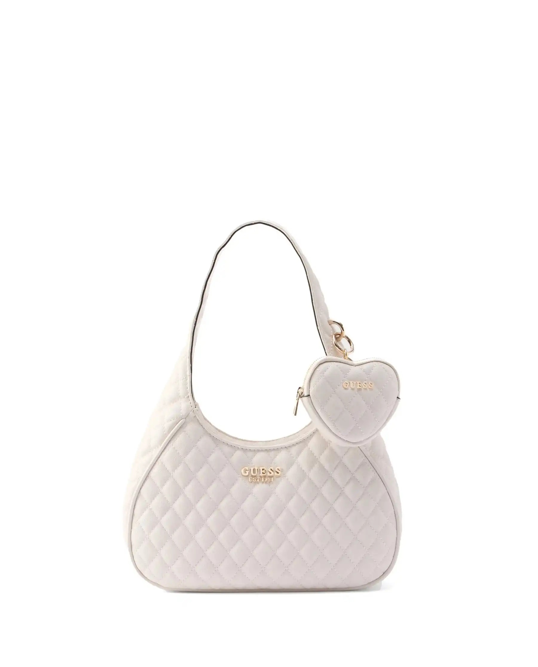 Guess Borse a mano ATABEY HOBO Off White