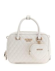Guess Borse a mano ATABEY BOX SATCHEL Off White