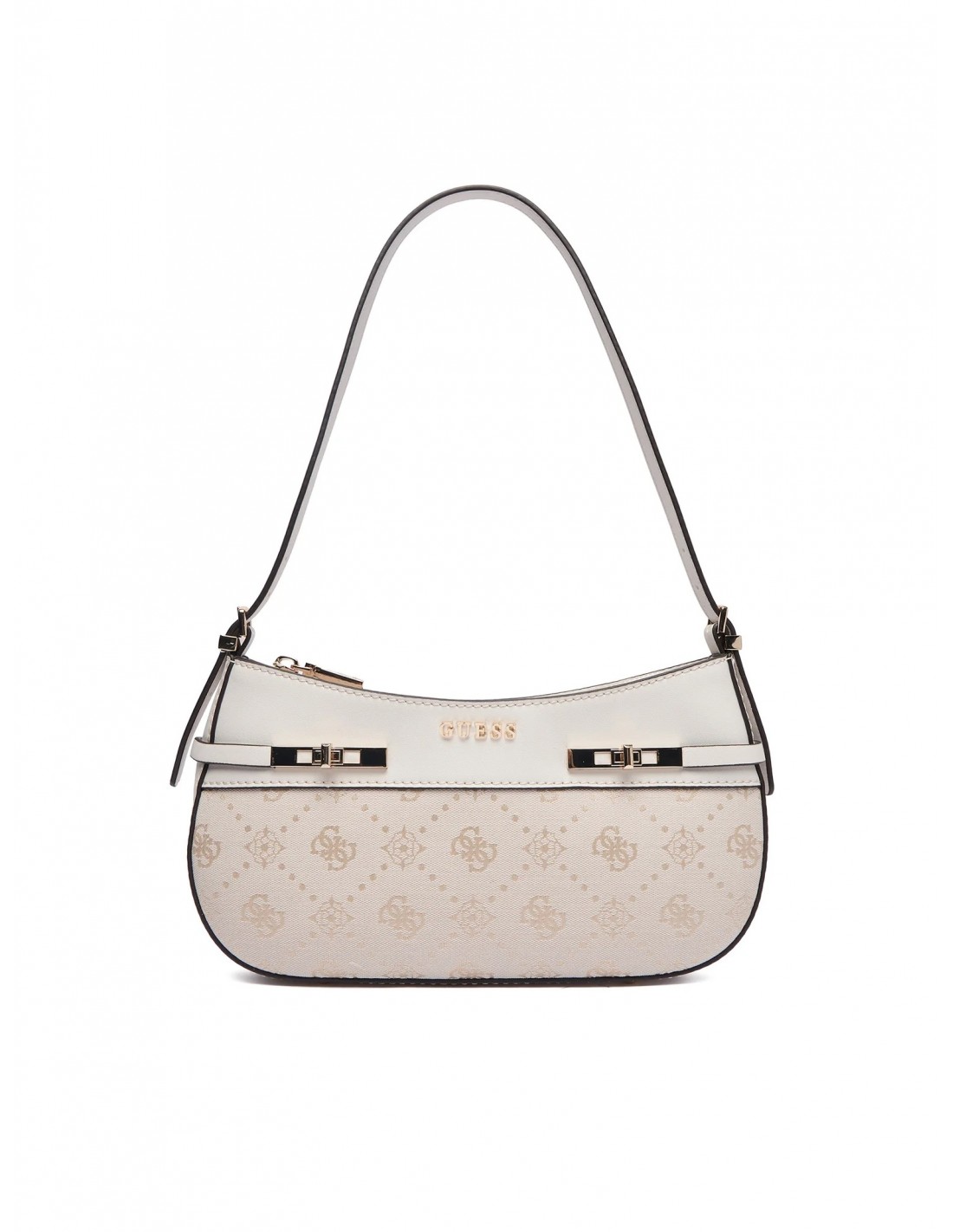 Guess Borse a spalla MELINDA LOGO SHOULDER BAG Bianco Panna