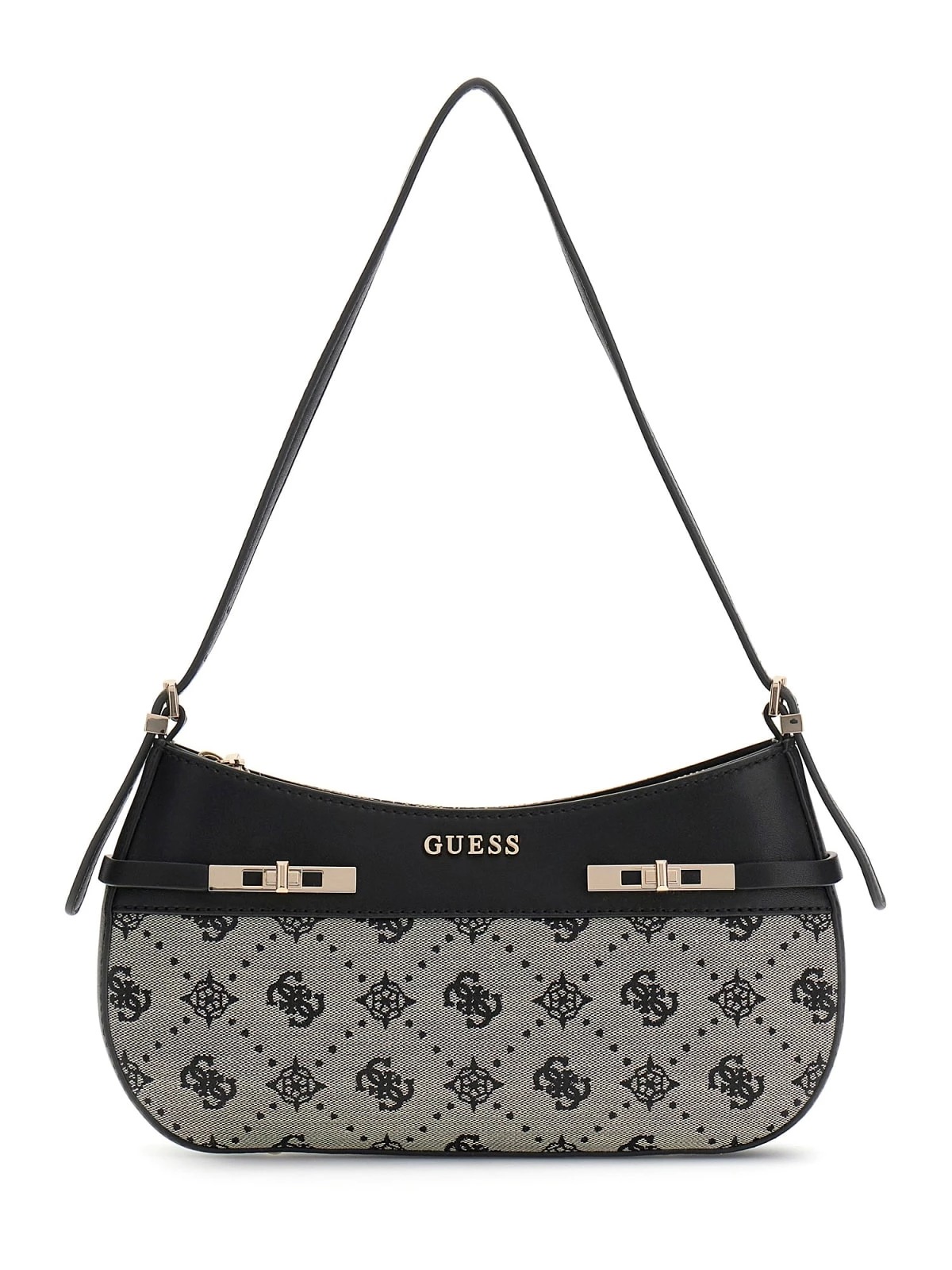 Guess Borse a spalla MELINDA LOGO SHOULDER BAG Nero
