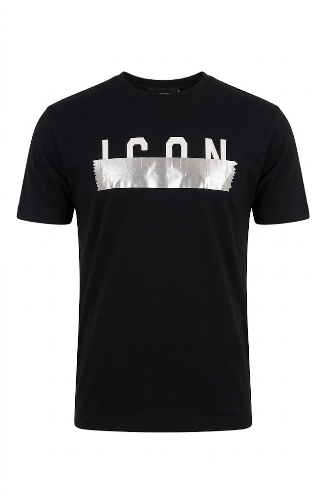 Icon T-shirt IUT029 LOGO E SCOTCH Nero 