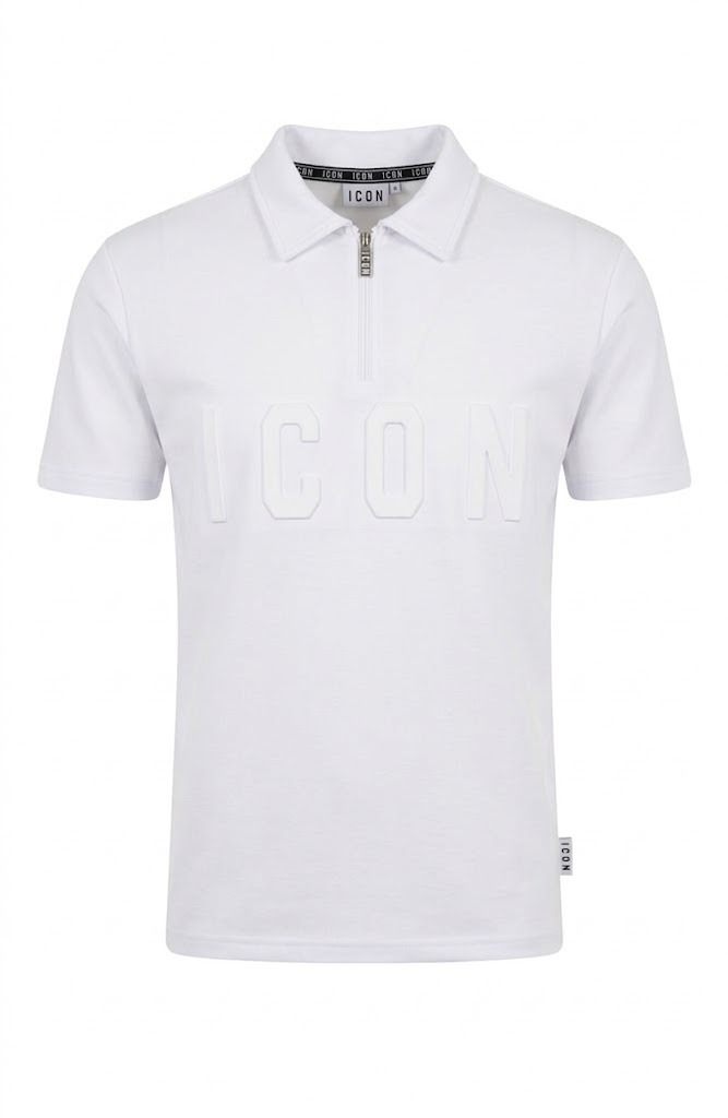 Icon T-shirt IUT035 T SHIRT POLO RILIEVO  Bianco