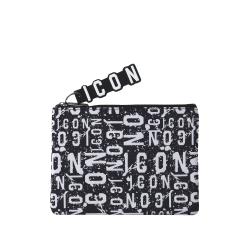 Icon Pochette INZ008 PIATTA ALL OVER Bianco nero