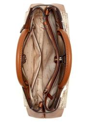 MELINDA LOGO TRI COMP SATCHEL Marrone