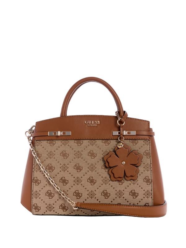 MELINDA LOGO TRI COMP SATCHEL Marrone