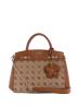 Guess Borse a mano MELINDA LOGO TRI COMP SATCHEL Marrone - Foto 1