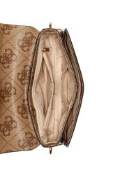 SADIE FLAP SHOULDER BAG Marrone