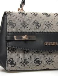 MELINDA LOGO TOP HANDLE FLAP Nero 