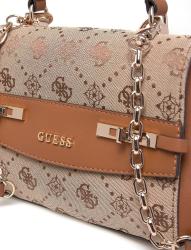 MELINDA LOGO TOP HANDLE FLAP Marrone