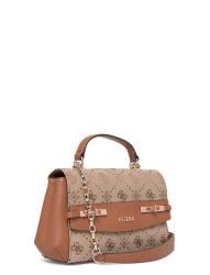 MELINDA LOGO TOP HANDLE FLAP Marrone