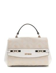 Guess Borse a mano MELINDA LOGO TOP HANDLE FLAP Beige
