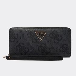 Guess Portafogli LAUREL II SLG LARGE ZIP AROUND A26 Nero Monogram