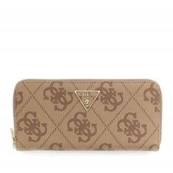Guess Portafogli LAUREL II SLG LARGE ZIP AROUND A26 Marrone Monogram