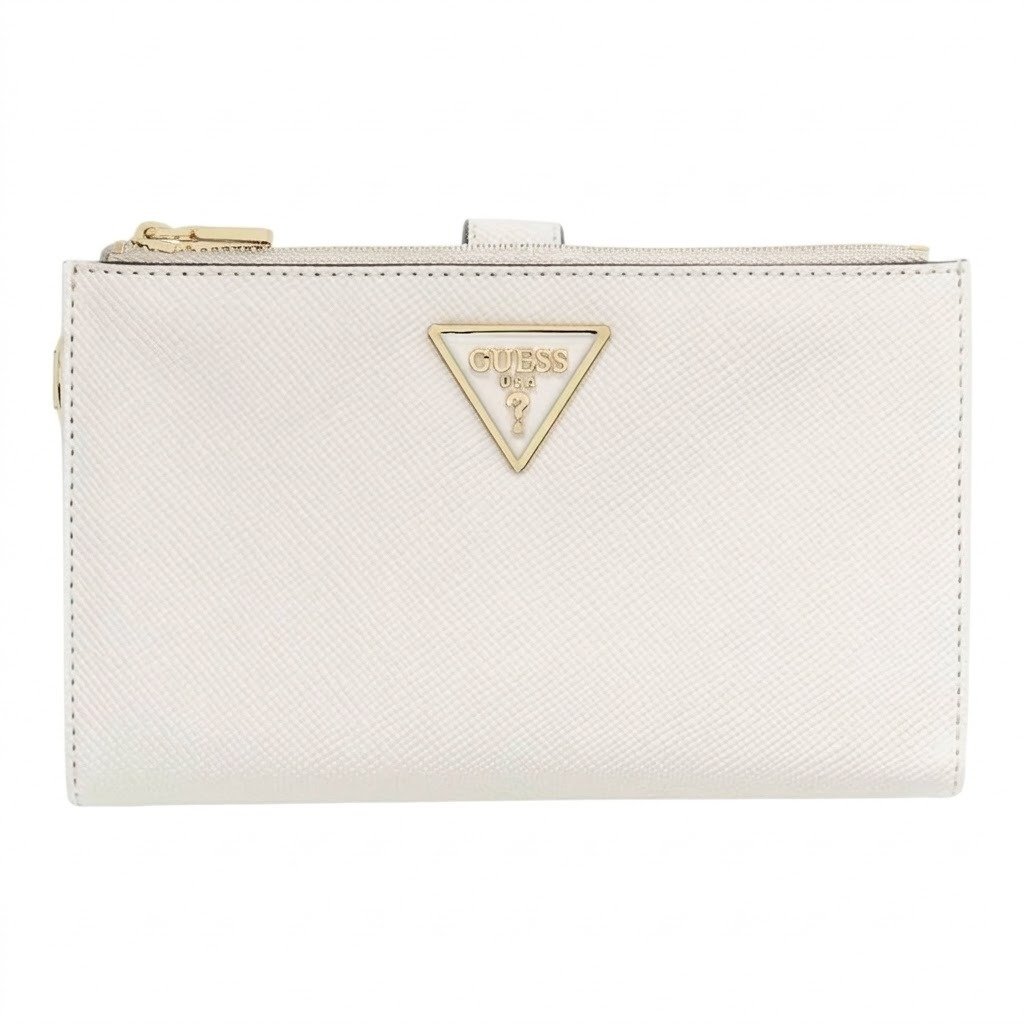 Guess Portafogli LAUREL II SLG DBL ZIP ORGNZR A26 Bianco Panna