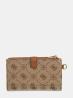 Guess Portafogli MELINDA LOGO DBL ZIP ORNZR Beige - Foto 2
