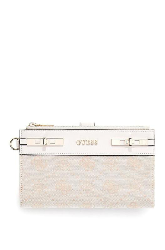 MELINDA LOGO DBL ZIP ORNZR Bianco panna