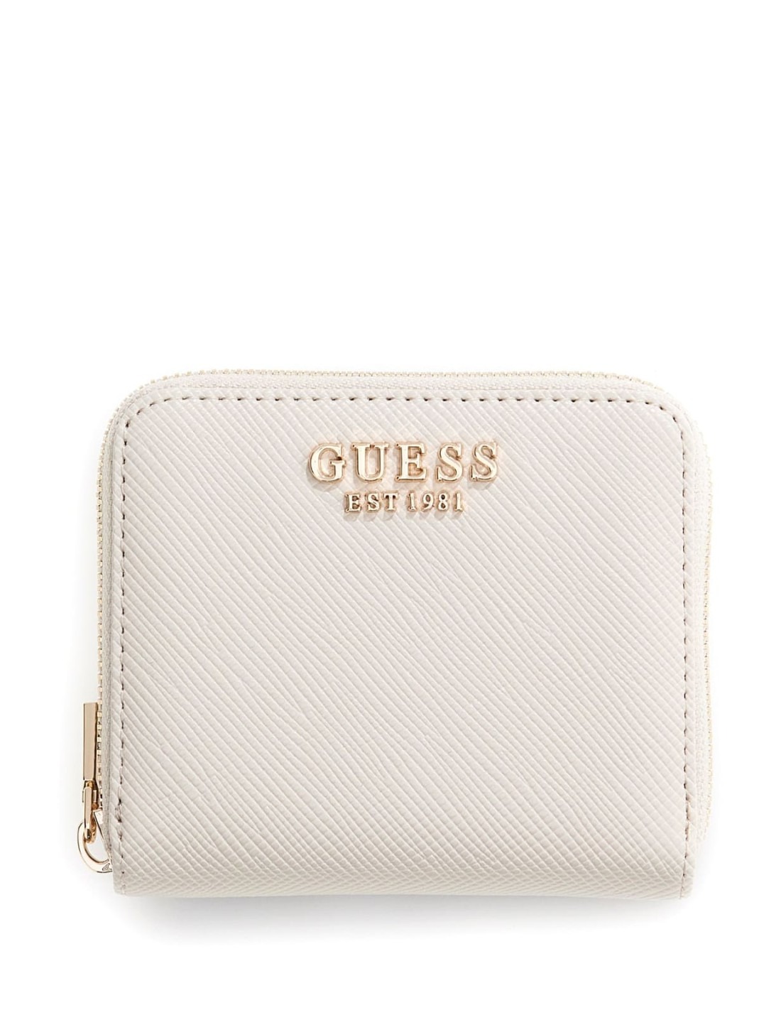 Guess Portafogli LAUREL II SLG SMALL ZIP AROUND Bianco Panna