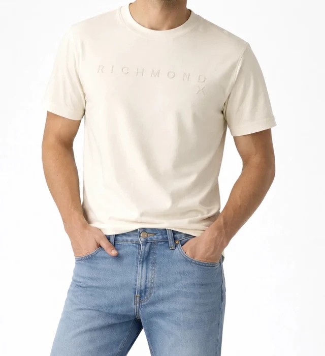 Richmond T-shirt UMP26018TS T-SHIRT SILKOM Beige