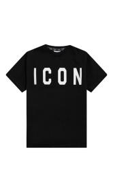 Icon T-shirt IUT001 BASIC LOGO GRANDE  Nero