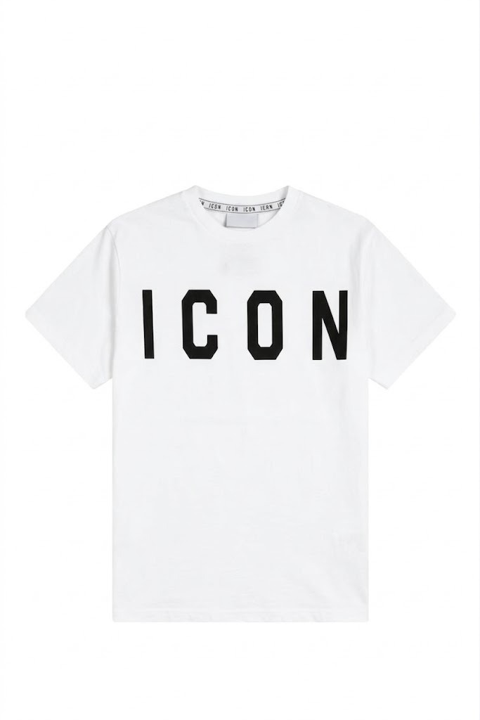Icon T-shirt IUT001 BASIC LOGO GRANDE  Bianco