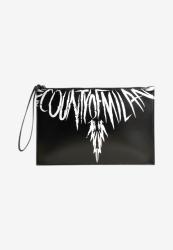 County Of Milan Pochette POCHETTE E.L.STAMPA Nero frenchie