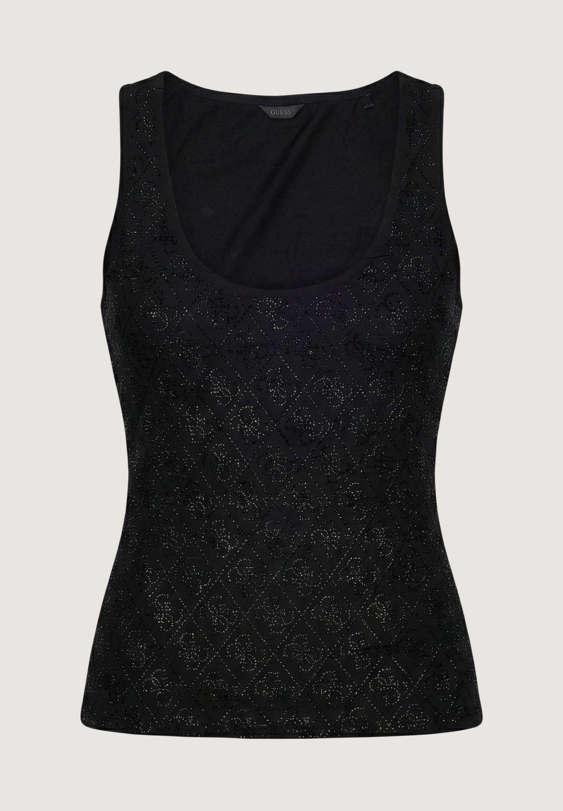 Guess Canotte W6GP10K2932 4G ALLOVER TAANK Nero 