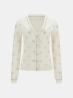 Guess Cardigan W6GR18Z0605 LS VN 4G RHINESTONES  Bianco Panna - Foto 1
