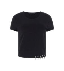 Guess T-shirt W6GP11K2933 SS CN ELISABETTE Nero 