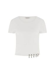Guess T-shirt W6GP11K2933 SS CN ELISABETTE Bianco 