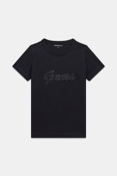 Guess T-shirt W6GI08K3023 SS CN 3D SCRIPT Nero 