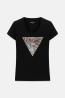 Guess T-shirt W6GI19K3042 SS CN ZEBRA TRIANGLE  Nero - Foto 1