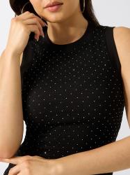 SL FRANCINE SMOCK HOTFIX TOP Nero