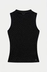 Guess Top SL FRANCINE SMOCK HOTFIX TOP Nero