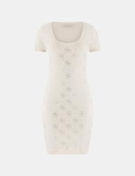 Guess Vestiti W6RK92Z3JD2 SS RHINESTONES Beige