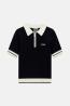 Guess Polo V6GR04Z0725 GABRY SS CROPPED Nero  - Foto 1