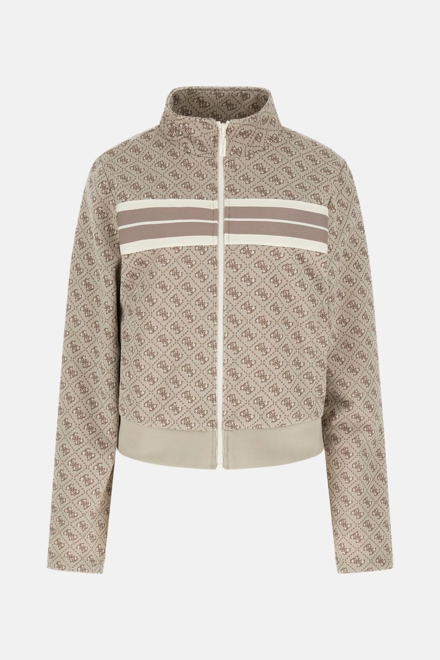 Guess Felpe V6GQ06K2957 4G JACQUARD FULL ZIP Beige