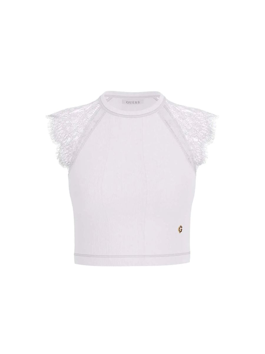 Guess Top W6GZ010606 MILLIE SEAMLESS Bianco