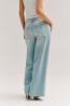 Guess Jeans W6GA1LD0689 ZOYA WIDE LEG CROP Denim Chiaro - Foto 3